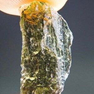 Small Natural Moldavite Raw Stone – Czech Republic Czechia Green Tektite Crystal